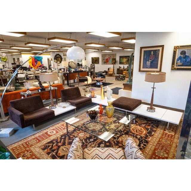 Mid-Century Modern George Nelson for Herman Miller Modular Steel Frame 2-Piece Seating & Table 60s - 2 Pieces For Sale - Image 3 of 10