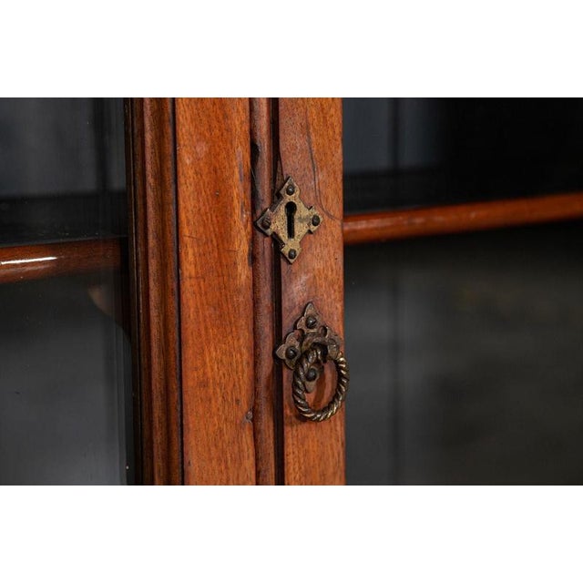 Large Antique English Mahogany Glazed Library Bookcase, 1870 For Sale - Image 12 of 18