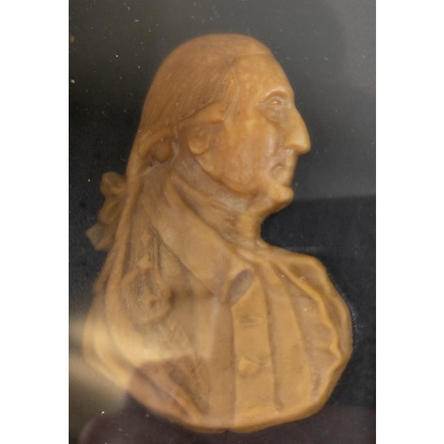 American 19th Century American Molded Wax Portrait of General George Washington For Sale - Image 3 of 7