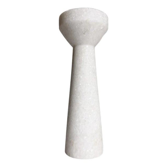 Tom Dixon White Stone Candle Holder - Discontinued For Sale