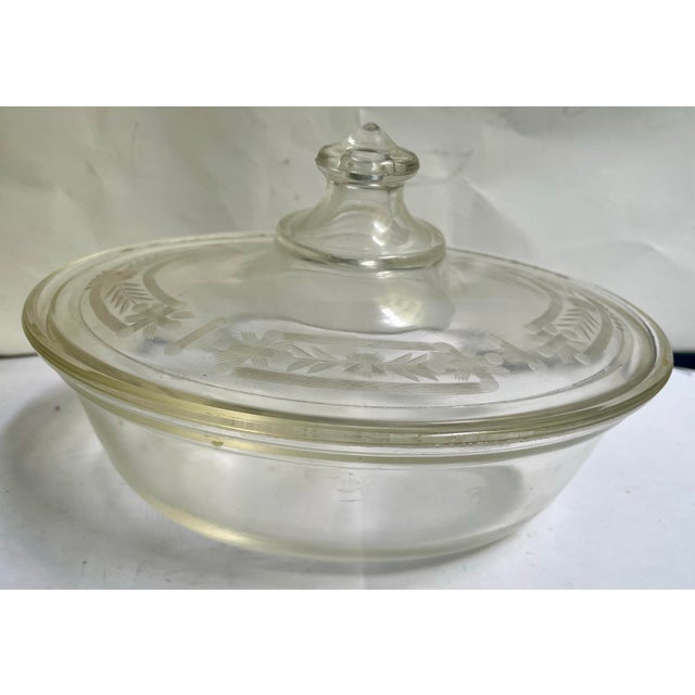 Early 20th Century M. W. Carr Co. MWC Co Silver Plate Embossed Dutch Casserole Holder W/Pyrex For Sale - Image 6 of 12