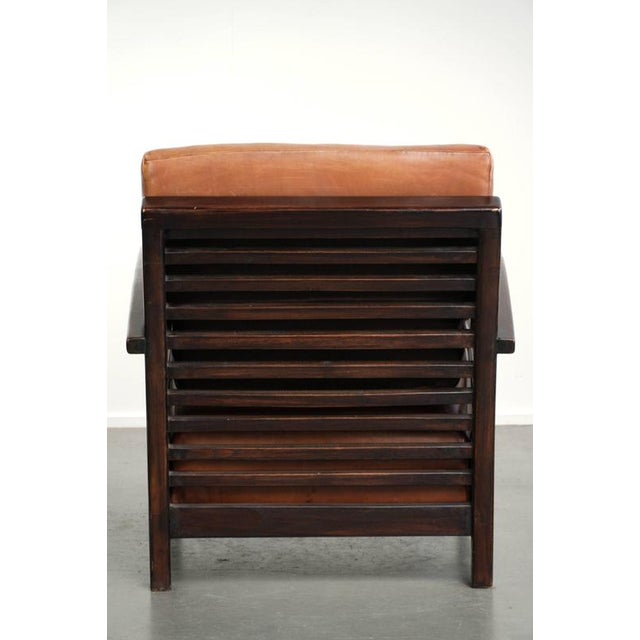 Art Deco Cowhide Leather Lounge Chair For Sale - Image 4 of 13