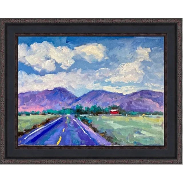 Lavender Skyscape - Contemporary Impressionist Oil Painting by Haas For Sale - Image 8 of 9