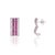 Abstract Contemporary Geometric Ruby & Diamond Hoop Earrings in 925 Sterling Silver, A Pair For Sale - Image 3 of 14