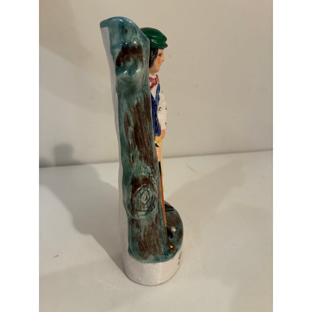 Late 19th Century Vintage Staffordshire Golfer Flat Back Figurine - Young Tom Morris - Spill Vase For Sale - Image 5 of 10
