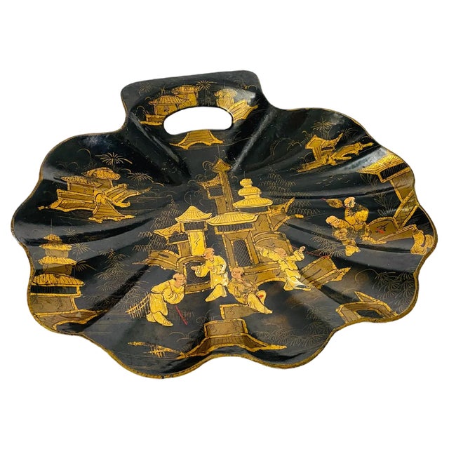 French Napoleon III Bow Vide Poche, 1800s For Sale