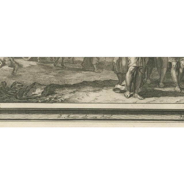 18th Century Pieter Mortier, Death of the Amalekite Messenger and Uzzah Struck Down, 1700, Engraving For Sale - Image 5 of 12