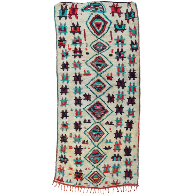 Mid 20th Century Vintage Moroccan Rug - 8'10'' X 4'2'' For Sale - Image 11 of 11