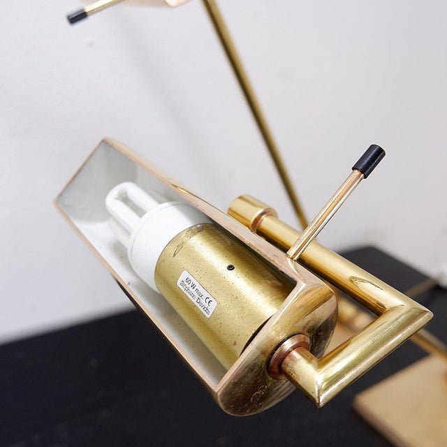 Vintage Brass Articulating Desk Lamps by Stéphane Davidts, Belgium, Set of 2 For Sale - Image 13 of 16