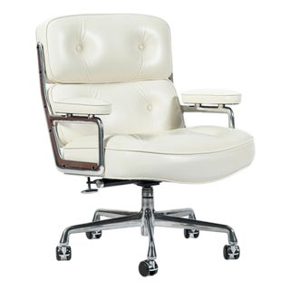 Herman Miller Eames Time Life Lobby White Leather Office Chair 2021 For Sale