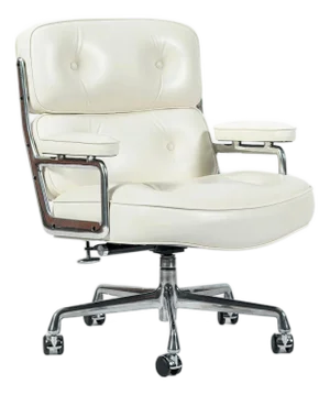 Herman Miller Eames Time Life Lobby White Leather Office Chair 2021
