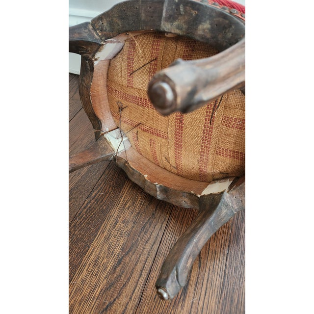 Early 20th Century Vintage Floral Needlepoint Footstool For Sale - Image 12 of 12