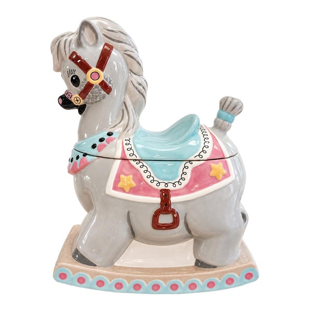 Vintage 1956 Alberta’s Hobby Horse Cookie Jar, Carousel Horse For Sale