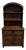 Arts & Crafts Carved Oak Dresser Cabinet with Open Display Rack For Sale