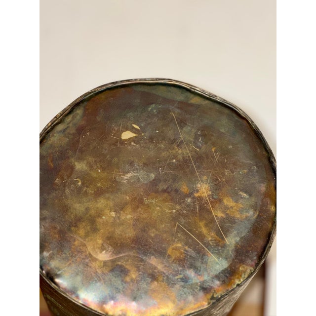 Brutalist Bauhaus Brass Umbrella Stand by Angelo Bragalini, 1960s, in Flawless conditions. Designed 1960 to 1969 This...