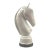 White Resin Chess Horse Sculpture, Italy 1970s For Sale