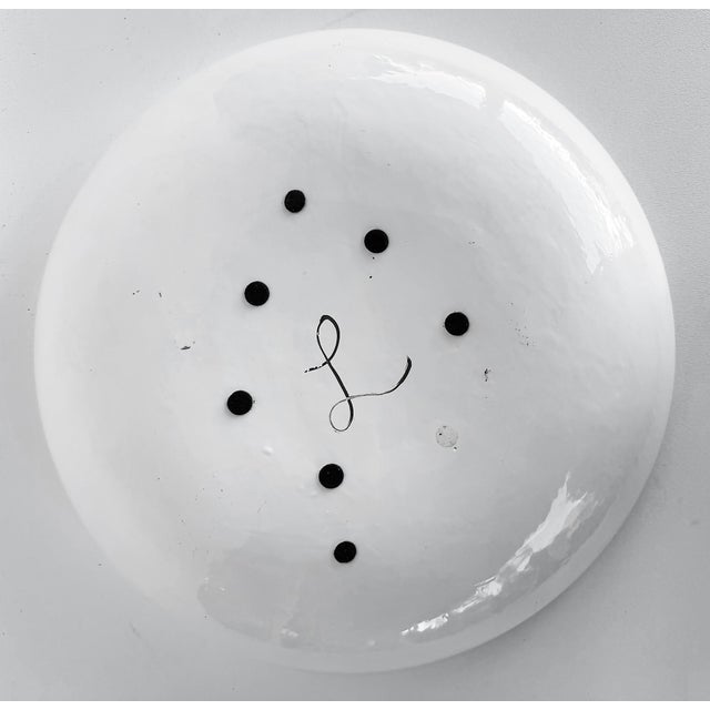 Late 20th Century Large Modernist Wavy Abstract Ceramic Centerpiece Bowl For Sale In Miami - Image 6 of 6