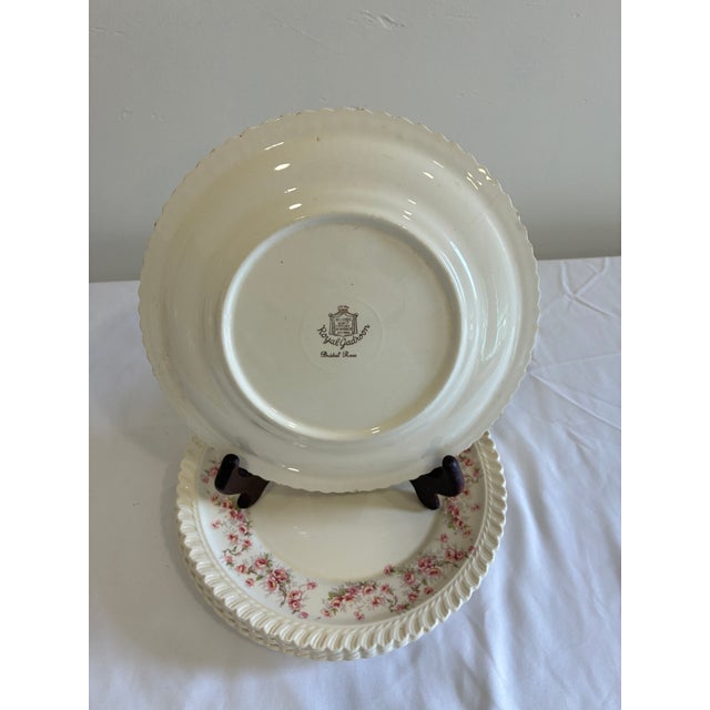 Ceramic Mid 20th Century Harker Royal Gadroon Bridal Rose Plates – Set of 4 For Sale - Image 7 of 11