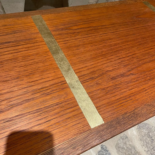 1960s Frem Røjle Long Coffee Table Teakwood Embellished Design Denmark For Sale - Image 10 of 13