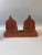 Mid 20th Century Vintage Hand-Carved Wooden Acorn Bookends- a Pair For Sale - Image 5 of 8