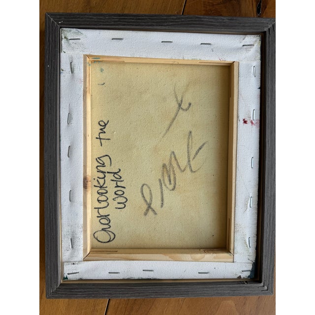 Wood Contemporary Magical Mountain Oil, Framed For Sale - Image 7 of 8