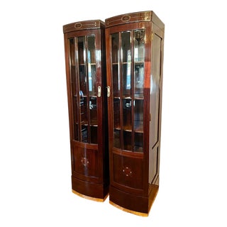 Art Nouveau Pillar Display Cases, 1910, Set of 2 For Sale