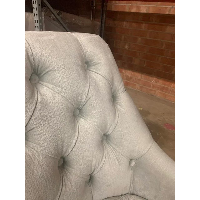 Caracole, Classic Elegance Chair Gray. Classic Tufting with Nailhead trim and ferrule front feet. Caracole Gray Tufted...