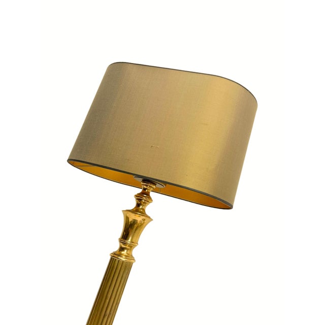 Vintage French Architectural Brass Table Lamp, 1960s For Sale - Image 6 of 8