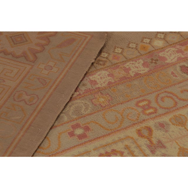 Beige Antique Amritsar Rug With Egyptian Architectural Borders - Rug & Kilim For Sale - Image 8 of 8