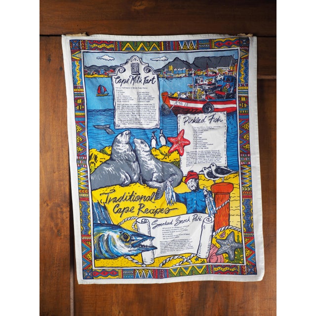 Vintage Cape Town Kitchen Linen Traditional Recipes With Wax Pattern For Sale - Image 6 of 11