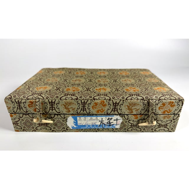 This is a stunning, complete vintage set of 8 small Chinese Cloisonné enamel canisters/trinket jars in their original...