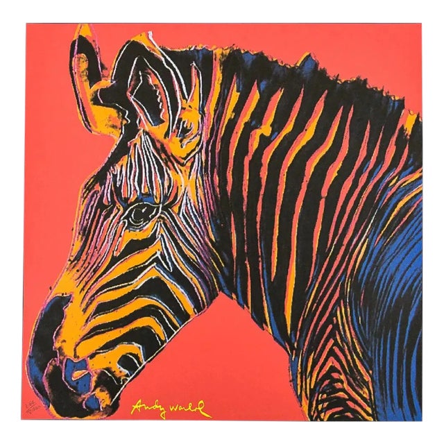 1986 Carnegie Museum of Art After Andy Warhol "Grevy’s Zebra" Lithograph For Sale