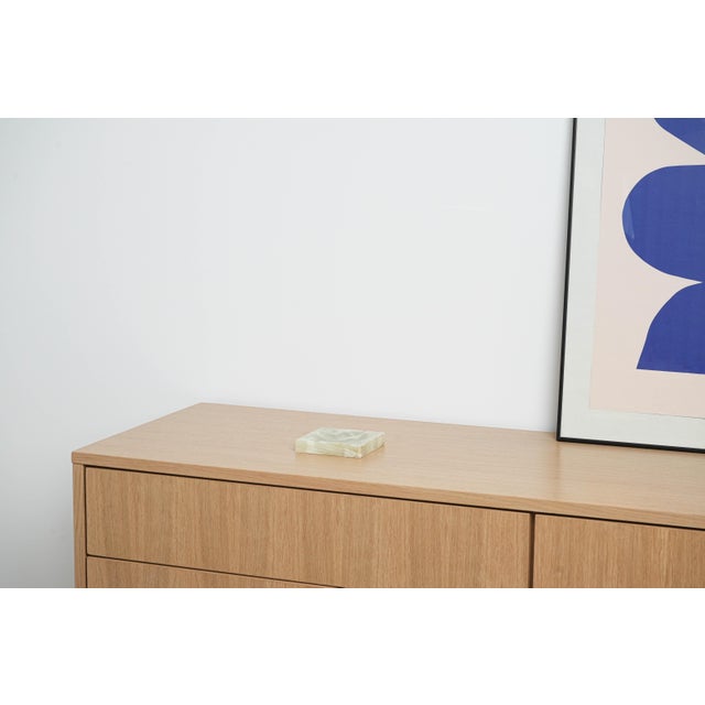 The tray was made in the 1960s in Italy. A square stand made of natural onyx in shades of aquamarine and creamy white....