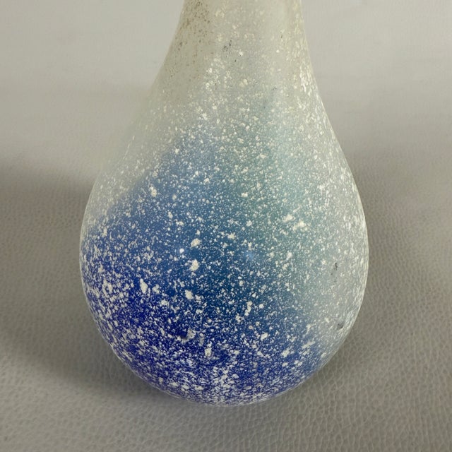 Modern Blue Murano Glass Long Neck Vase from Scavo, 1970s For Sale - Image 9 of 12