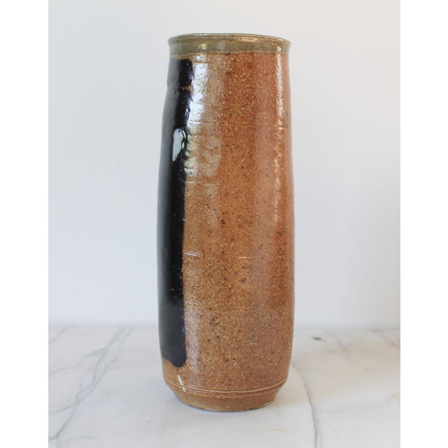 Late 20th Century Vintage Studio Art Pottery Vase For Sale - Image 5 of 9