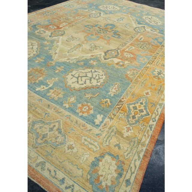 Turkish Turkish Oushak Rug 10'2" x 15' #18591 For Sale - Image 3 of 8