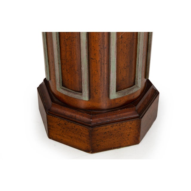 Vintage Mid-Century Octagonal Short Pedestal Column For Sale - Image 10 of 11