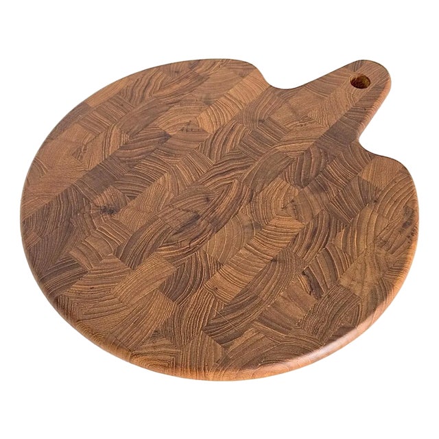 1960s Danish Teak Wood Charcuterie/Carving Board For Sale