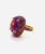 Bochic “Orient” Vintage Natural Ruby & Amethyst Ring Set In 18 K Gold & Silver Natural Ruby 2.00 Carat Natural Amethyst,...
