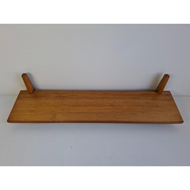 Mid-Century Wooden Wall Shelf, Czechoslovakia, 1960s For Sale - Image 16 of 18