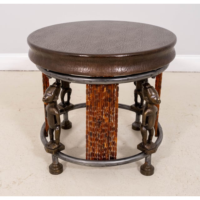 AGE Approx: 20 Years Old DETAILS Textured Leather Top High Quality Construction Nice Tooled Leather Top African Design...