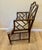 Single Faux Bamboo Chippendale Style "Hollywood Regency" Armchair in good VINTAGE condition. Upholstered in an off-white /...