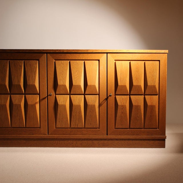 Brutalist Oak Sideboard by Gerhard Bartels, Germany, 1970s For Sale - Image 11 of 17