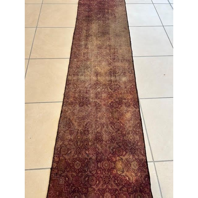 1910s Antique Agra Runner , 2'6" X 10'9" For Sale - Image 5 of 6