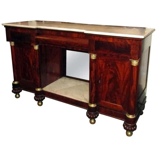 19th Century American Empire Flame Mahogany Sideboard For Sale - Image 13 of 13