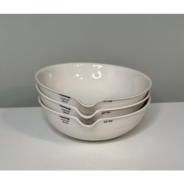 Porcelain LAB Bowls with Spout from KPM Berlin, Germany, 1920s, Set of 3 For Sale - Image 4 of 18