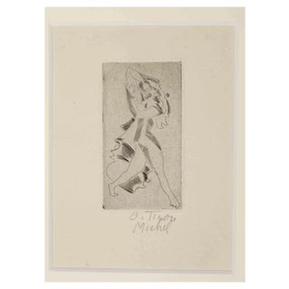 Unknown, Figure, Original Etching, 1950s For Sale