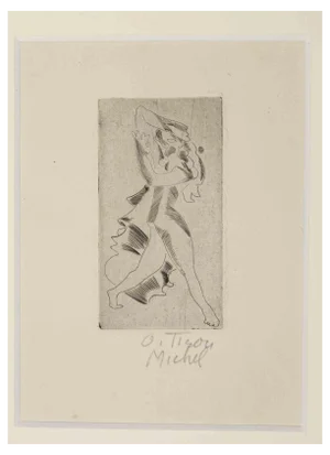 Unknown, Figure, Original Etching, 1950s