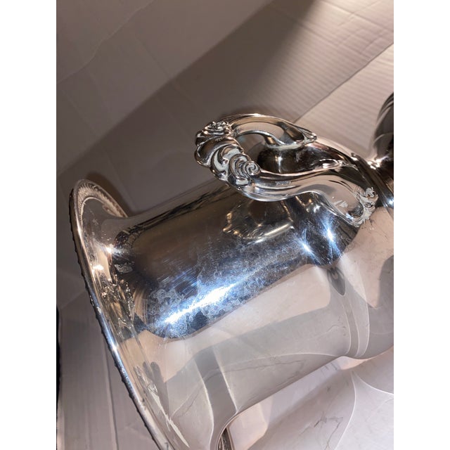 Vintage Leonard Hollywood Regency Silver-Plated Trophy Champagne Bucket Urn For Sale - Image 12 of 12