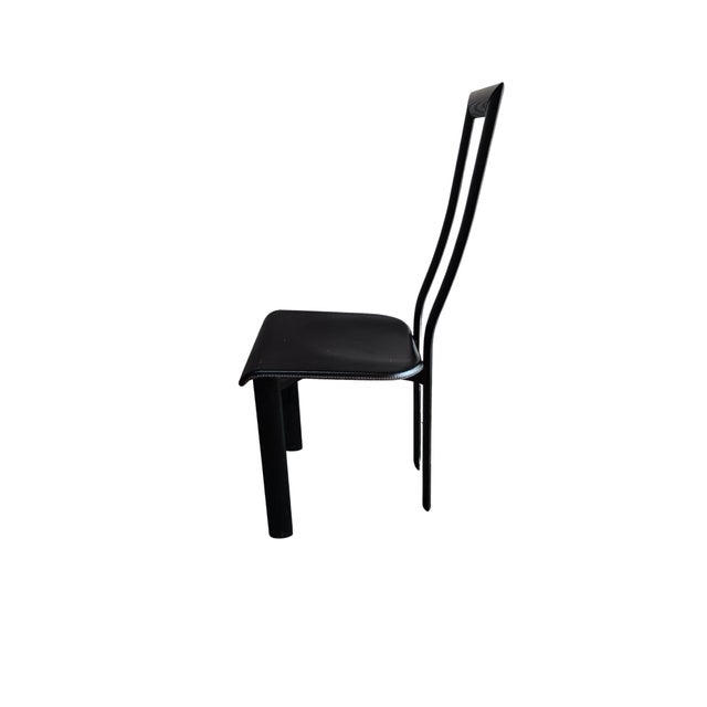 1980s Black Regia Dining Chairs from Ycami, 1980s, Set of 6 For Sale - Image 5 of 8